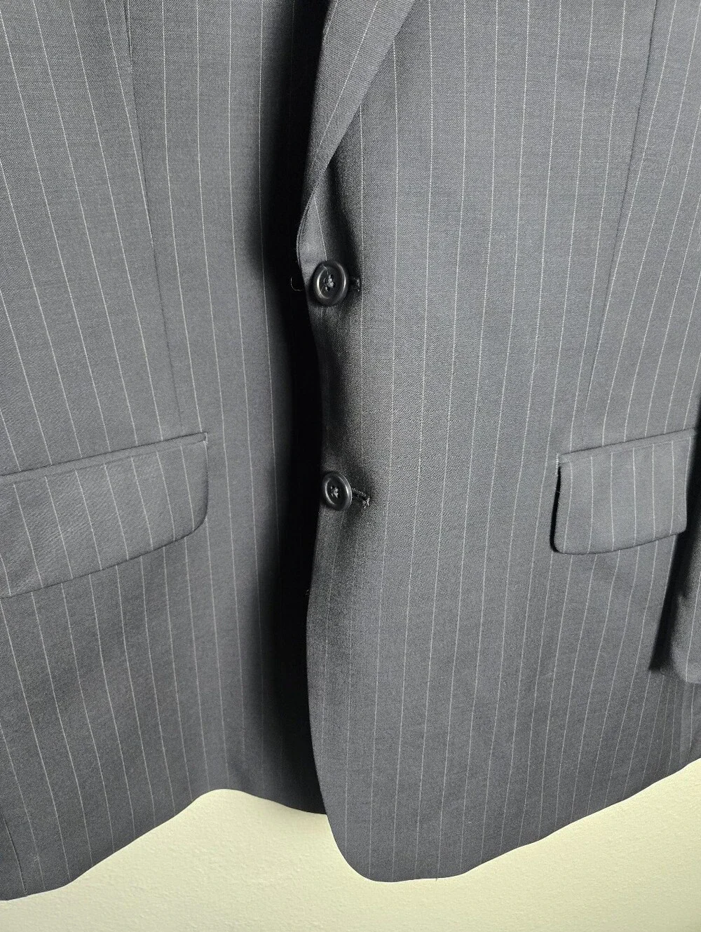 Lauren Ralph Lauren Dark Grey 100% Wool Suit Blazer Size 46S